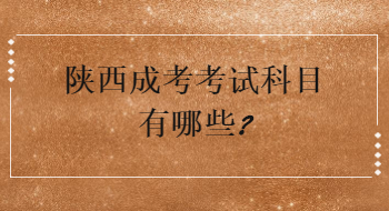 陜西成考考試科目有哪些?