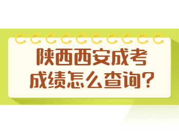 陜西西安成考成績(jī)?cè)趺床樵?