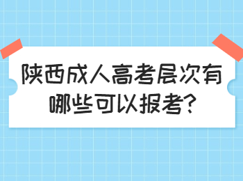 陜西成人高考層次有哪些可以報(bào)考