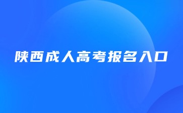 2024年陜西成人高考報名平臺入口