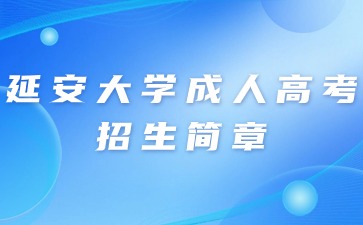 2024年延安大學(xué)成人高考招生簡章